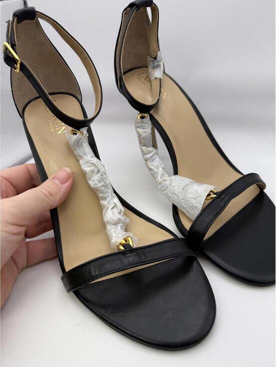 Black Lauren Ralph Lauren Ankle Strap Heels for Women for  Lauren Ralph Lauren Black High Heel Ankle Strap Sandals 8.5